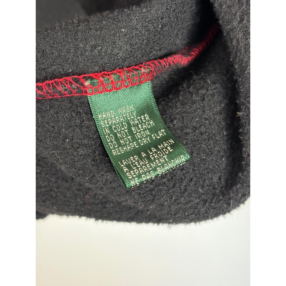 Lauren Ralph Lauren Fleece Jacket Medium Red Black Colorblock Full Zip Mock Neck - Picture 7 of 8